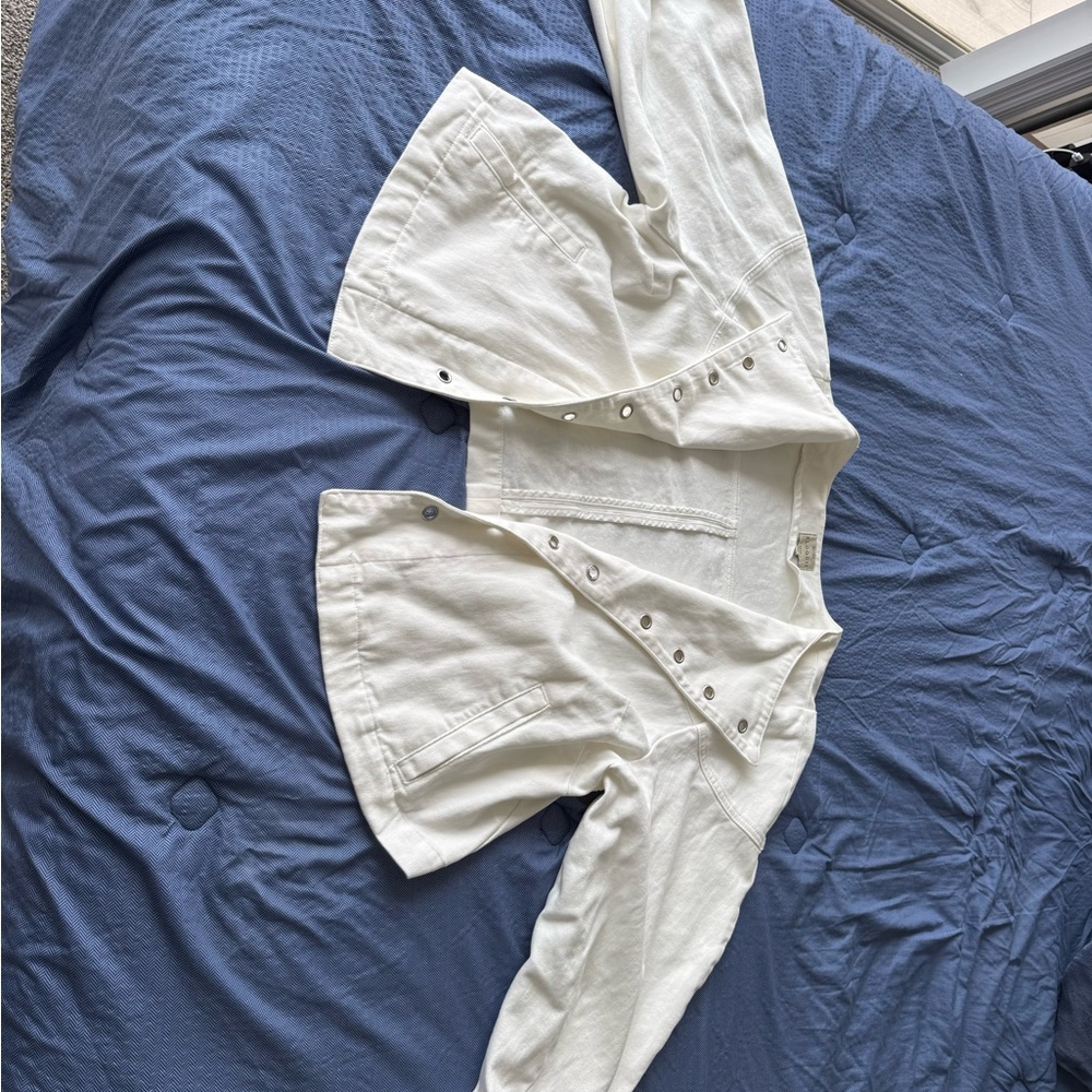 Eloquii Off-White Jean Jacket